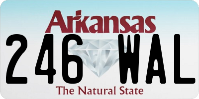AR license plate 246WAL