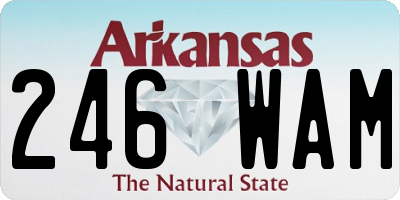 AR license plate 246WAM