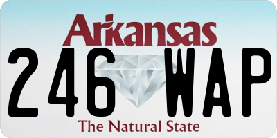 AR license plate 246WAP