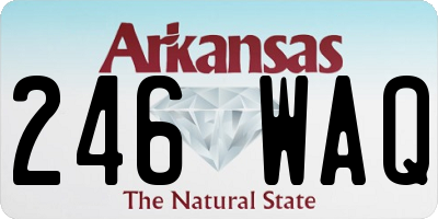 AR license plate 246WAQ