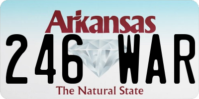 AR license plate 246WAR