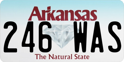 AR license plate 246WAS