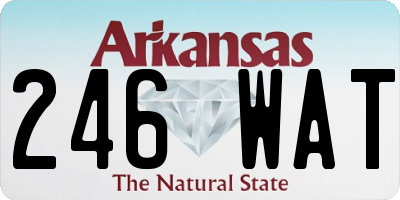 AR license plate 246WAT