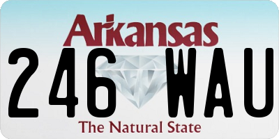 AR license plate 246WAU