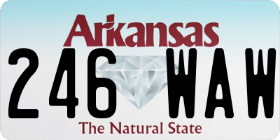 AR license plate 246WAW