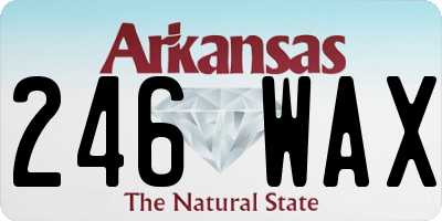 AR license plate 246WAX