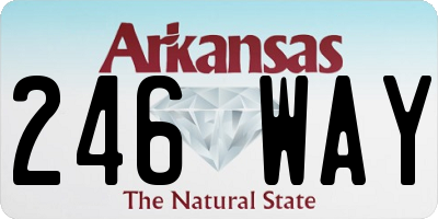 AR license plate 246WAY
