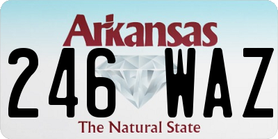 AR license plate 246WAZ