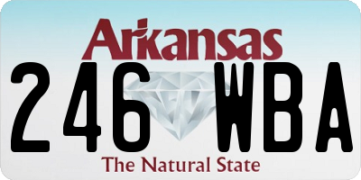 AR license plate 246WBA