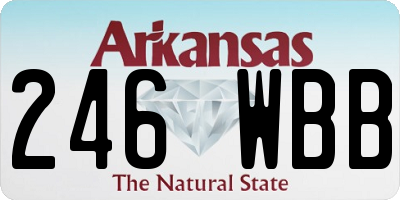AR license plate 246WBB