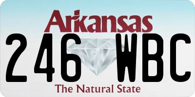 AR license plate 246WBC