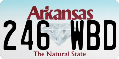 AR license plate 246WBD