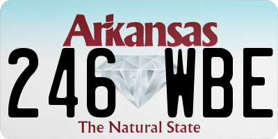 AR license plate 246WBE