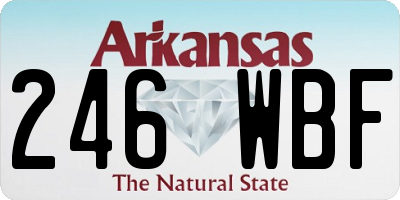 AR license plate 246WBF