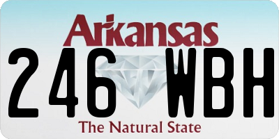 AR license plate 246WBH
