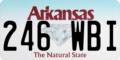 AR license plate 246WBI