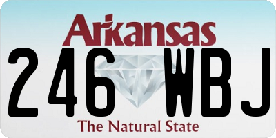 AR license plate 246WBJ