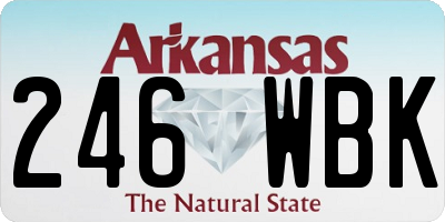 AR license plate 246WBK