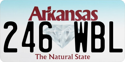 AR license plate 246WBL