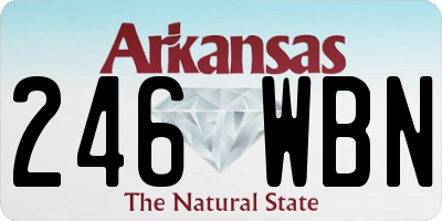 AR license plate 246WBN
