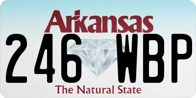 AR license plate 246WBP