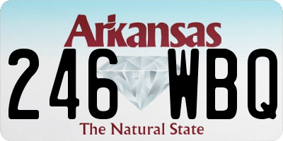 AR license plate 246WBQ