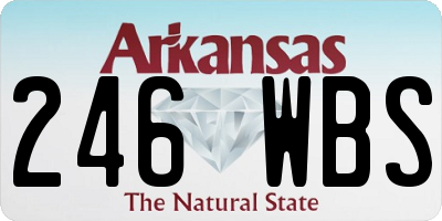AR license plate 246WBS