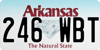 AR license plate 246WBT