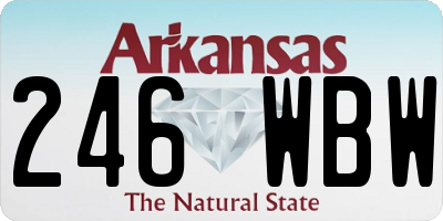 AR license plate 246WBW