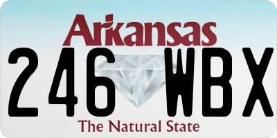 AR license plate 246WBX