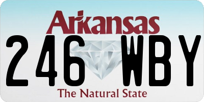 AR license plate 246WBY