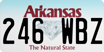 AR license plate 246WBZ