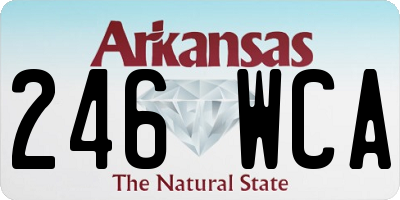 AR license plate 246WCA