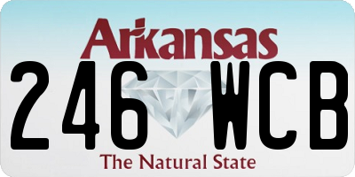 AR license plate 246WCB