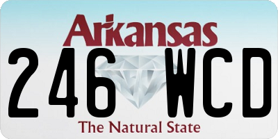 AR license plate 246WCD