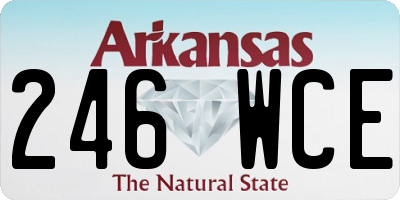 AR license plate 246WCE