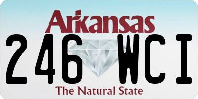 AR license plate 246WCI