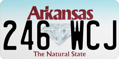AR license plate 246WCJ