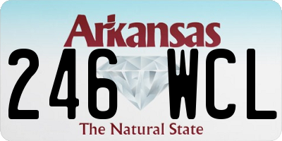 AR license plate 246WCL