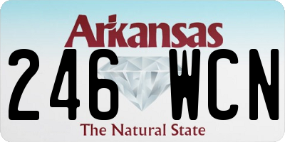 AR license plate 246WCN