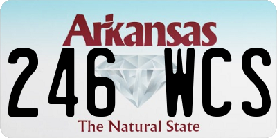AR license plate 246WCS