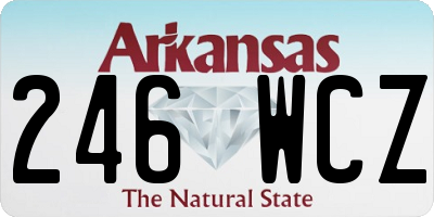 AR license plate 246WCZ