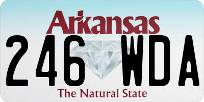 AR license plate 246WDA