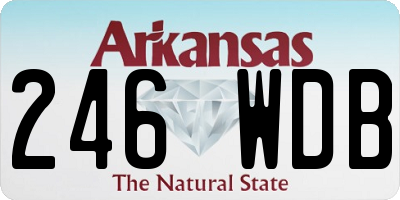 AR license plate 246WDB