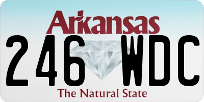 AR license plate 246WDC