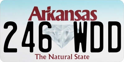 AR license plate 246WDD