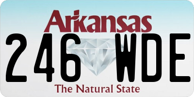 AR license plate 246WDE