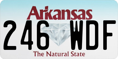 AR license plate 246WDF