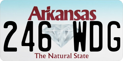 AR license plate 246WDG