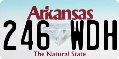 AR license plate 246WDH
